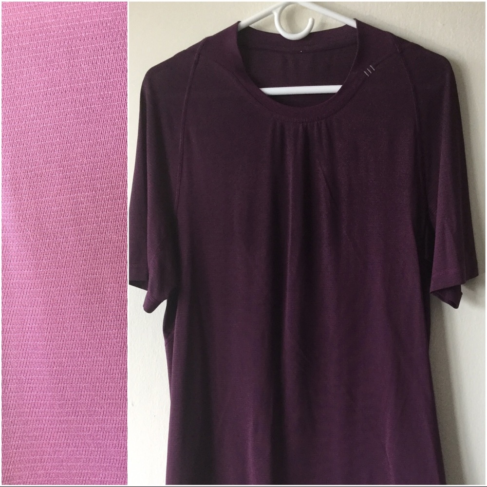Lululemon Silverescent SS Plum Shirt Men’s Small